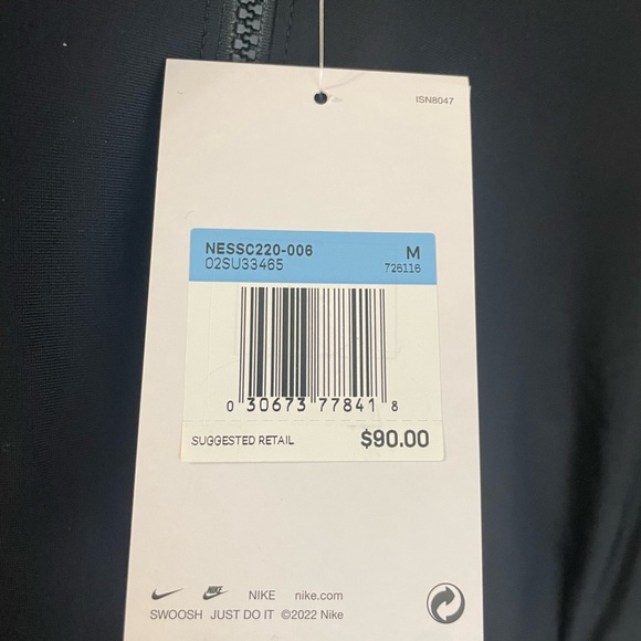 NIKE Black SWIM DRESS with Vertical Logo - Picture 8 of 9